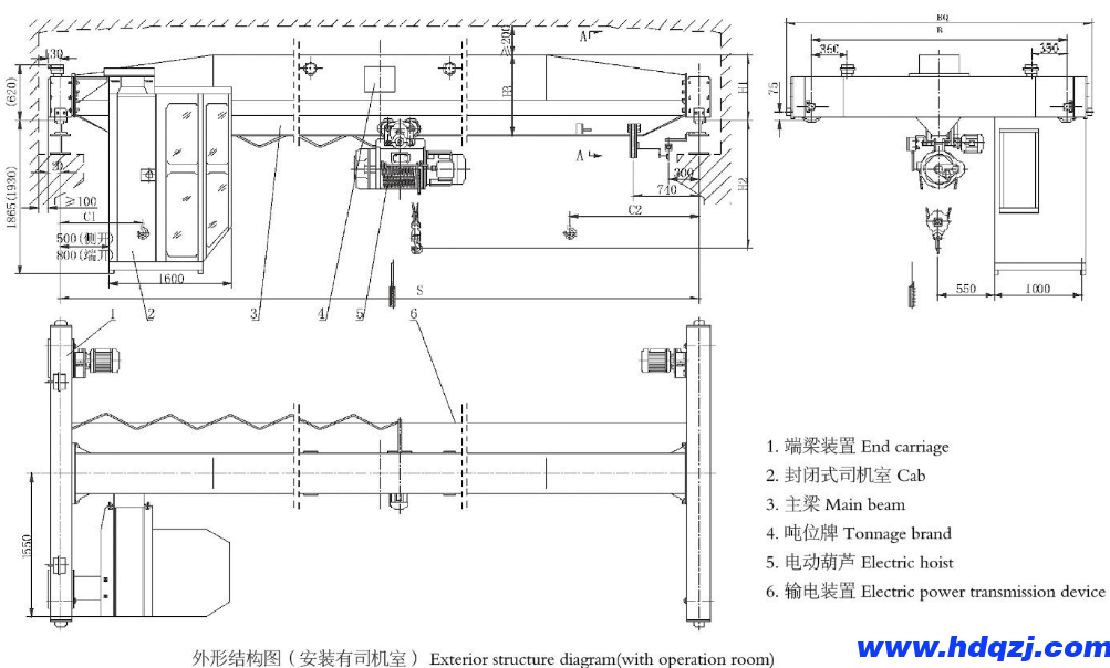 10噸電動單梁起重機(jī)參數(shù)功率